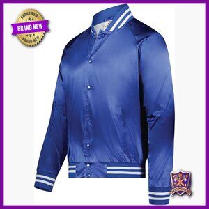 Satin Baseball Jacket, Snap Front, Water-Resistant, X-Small